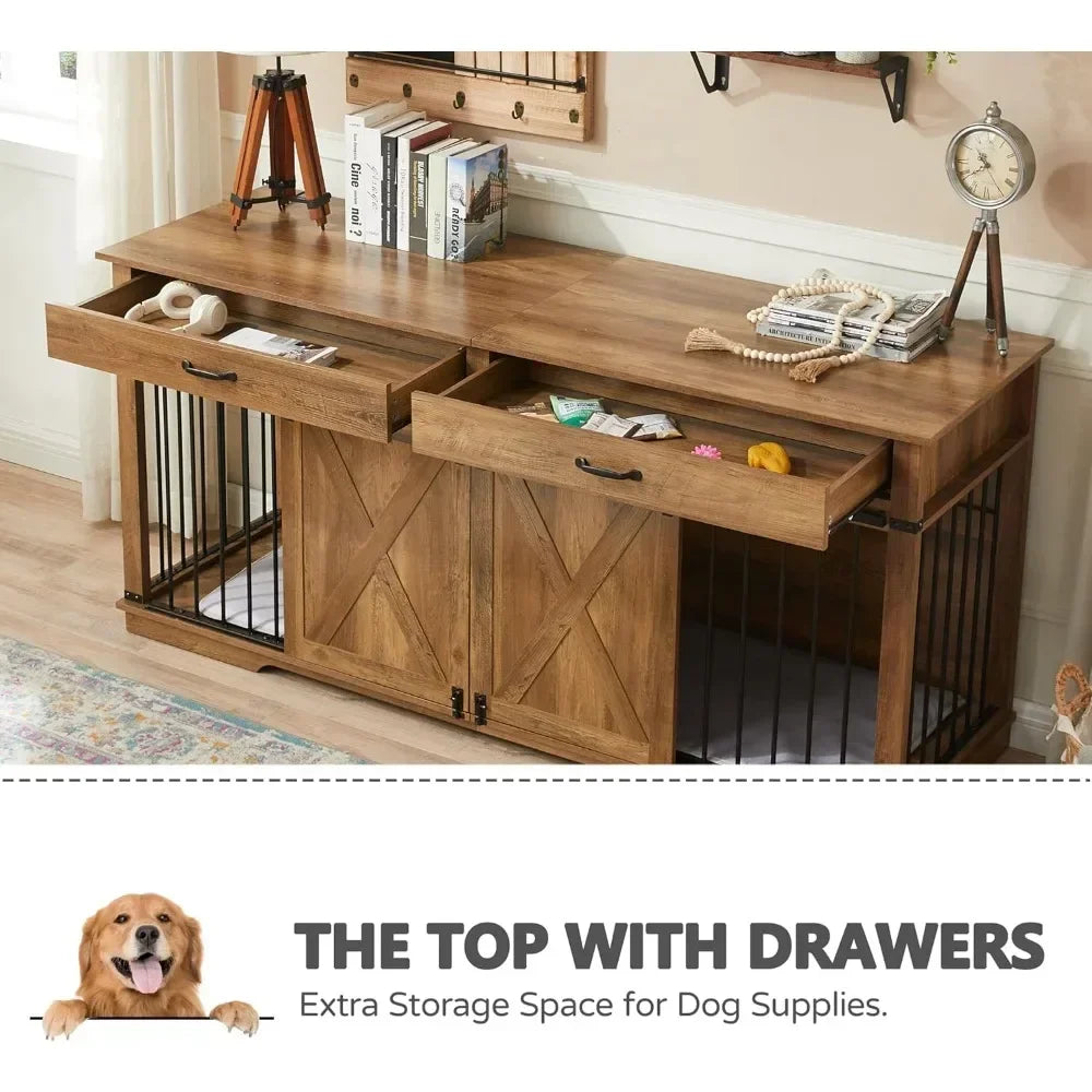 Extra Large Furniture Style Double Dog Crates