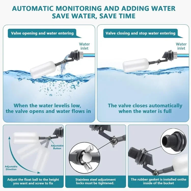 Float-Controlled Automatic Chicken Waterer for Continuous Fresh Water
