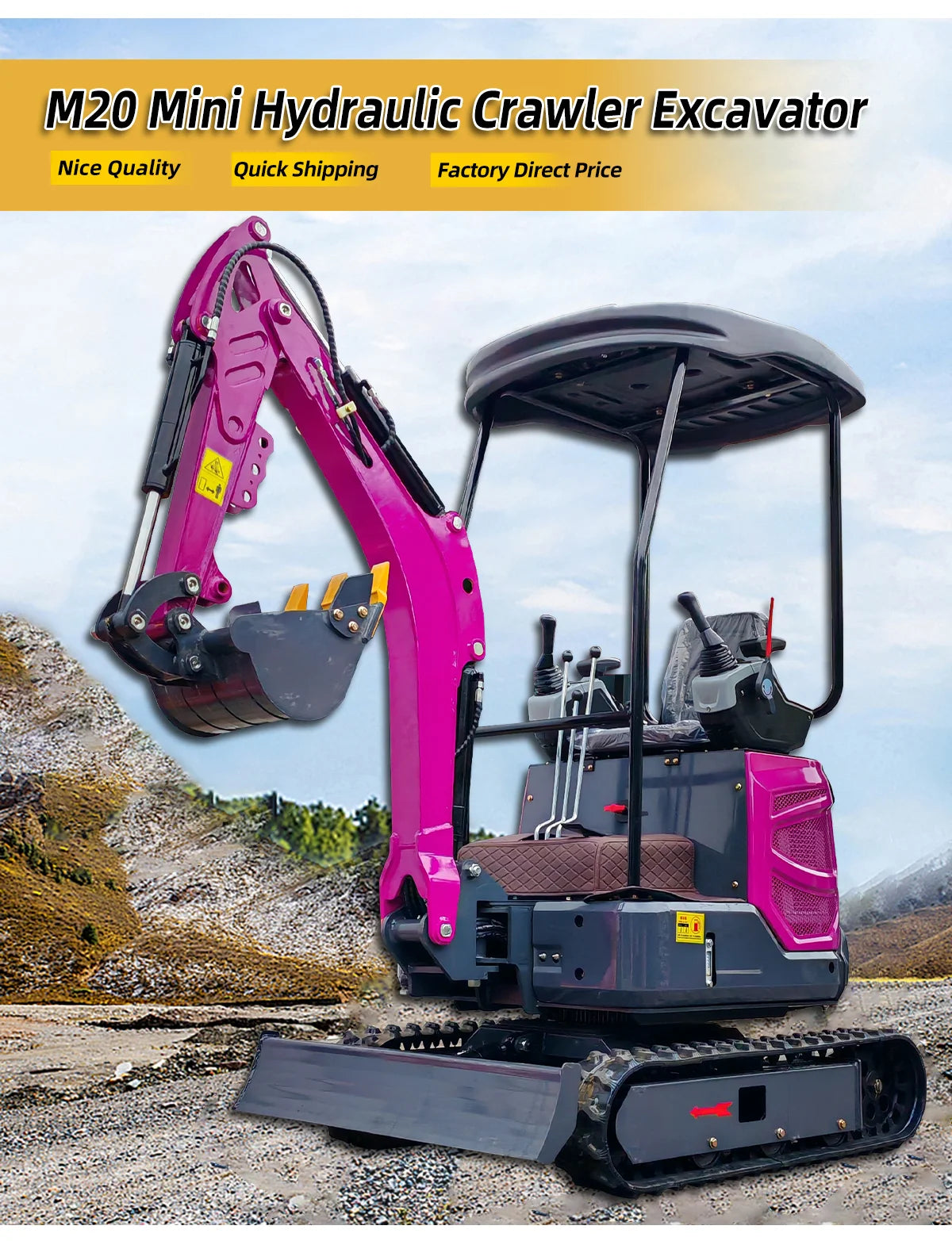Mini Excavator With Multiple Accessories Available