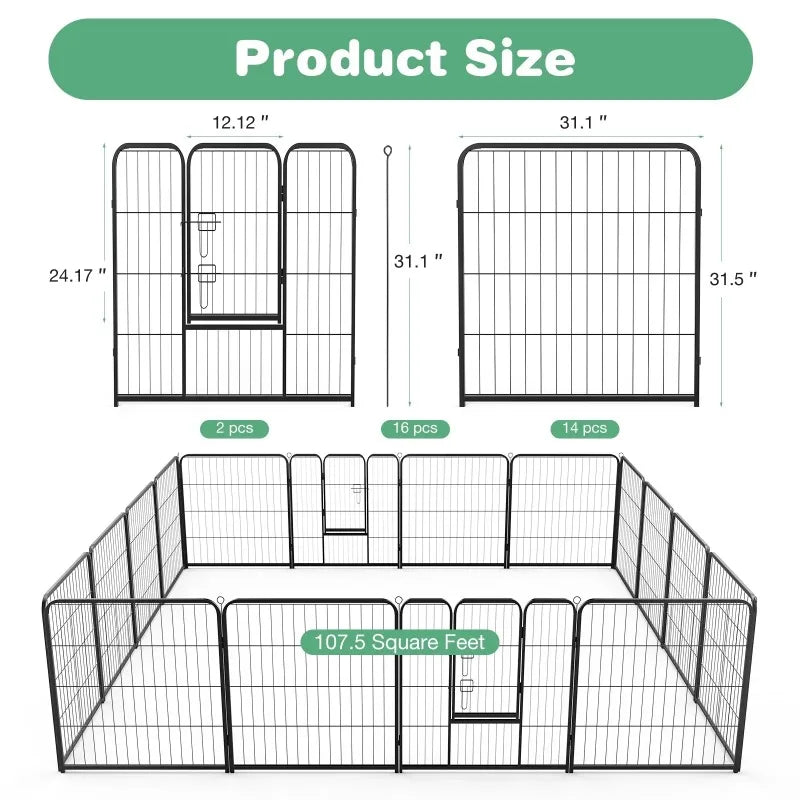 Gianna Metal Dog Playpen