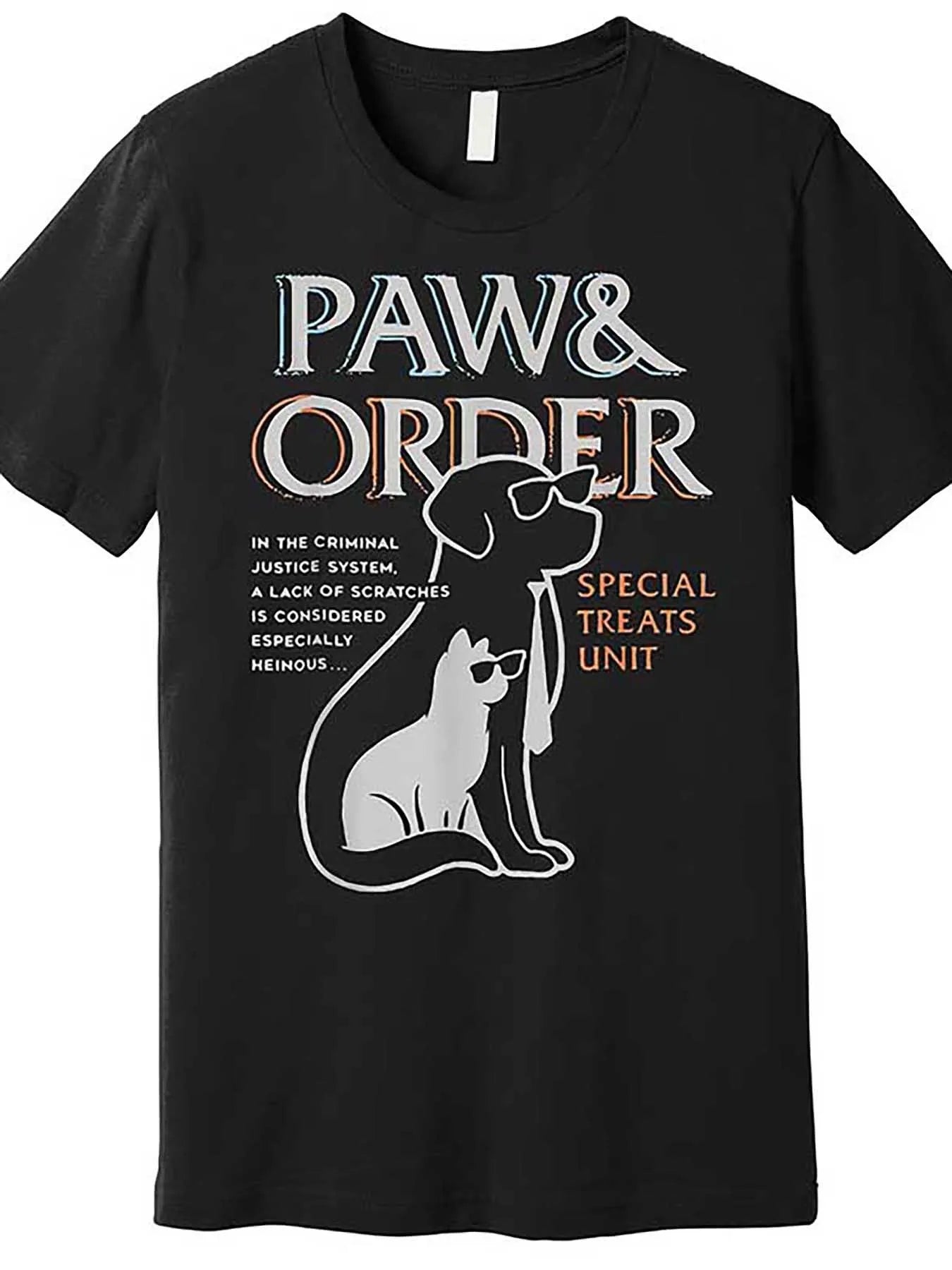 1pc Paw And Order Special Training Dog And Cat T-Shirt for Men