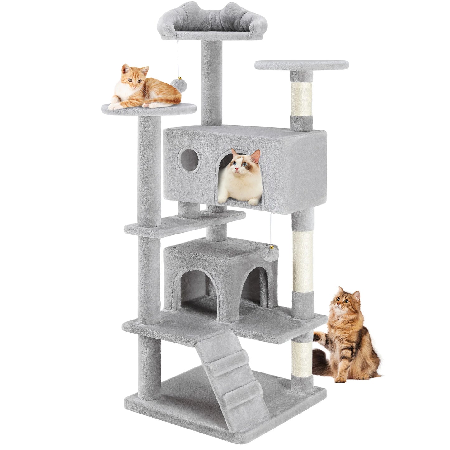JHK 54in Tall Multi-Level Cat Tree Tower
