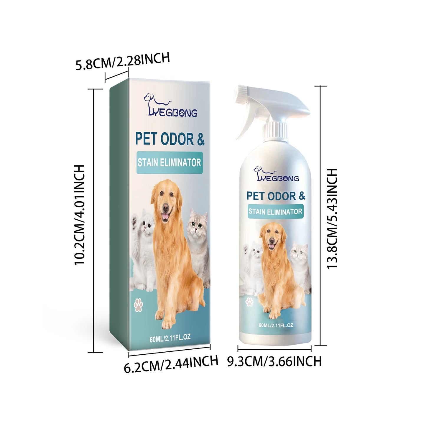 1-4PCS Pet Deodorizing Spray for Dogs and Cats