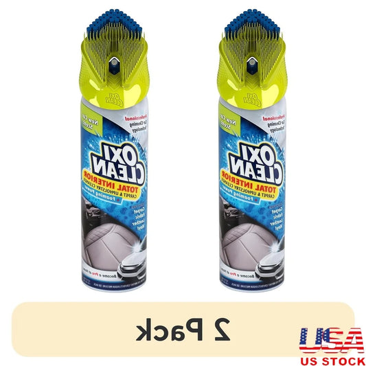 Total Care Carpet Upholstery Cleaner 19 Fl Oz 2 Pack Safe Carpet Leather Fabric Vinyl Fresh Scent Effective Stain Remover