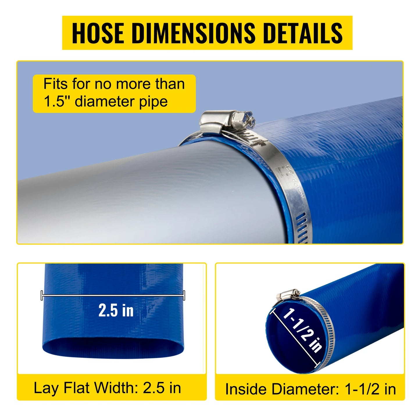 SucceBuy Discharge Hose Lay Flat Hose