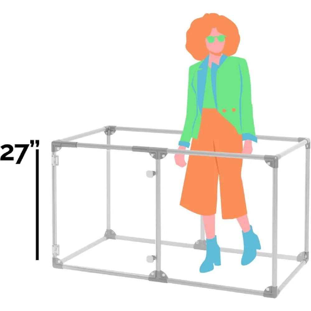 27" Tall Small Lucidium Pet Pen, White