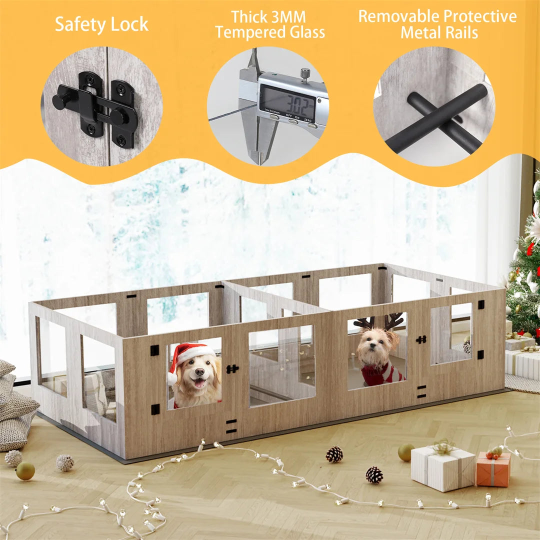 Tempered Glass Pet Whelping Box
