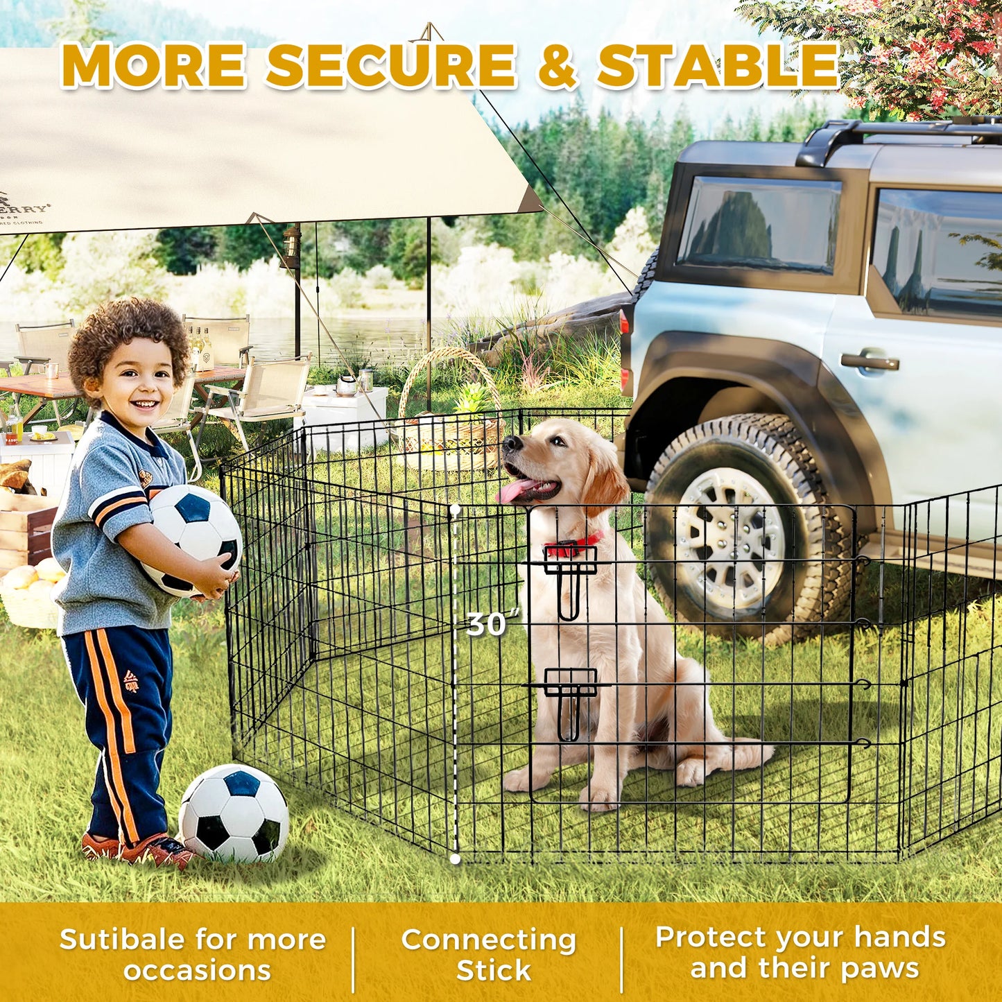 Foldable Metal Exercise Dog Playpen