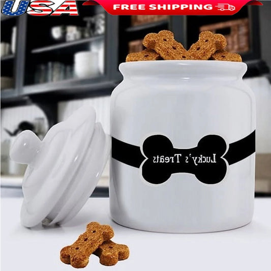 Personalized Ceramic Dog Treat Jar