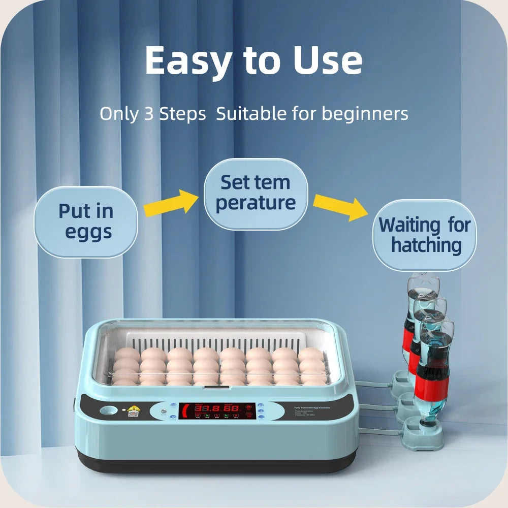 64/6 Chicken Duck Quail Egg Incubator