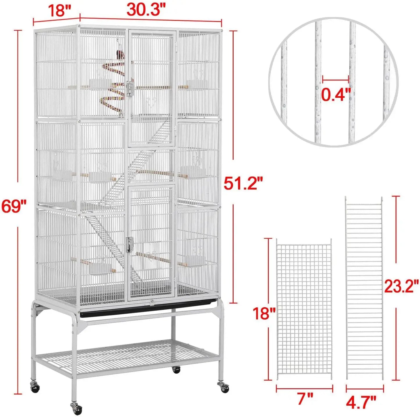 69'' Extra Large Bird Cage