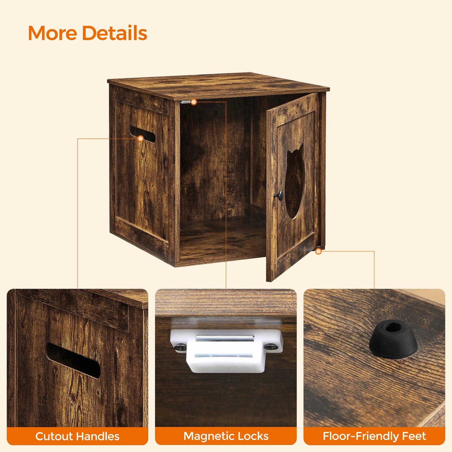 Feandrea Cat Litter Box Furniture