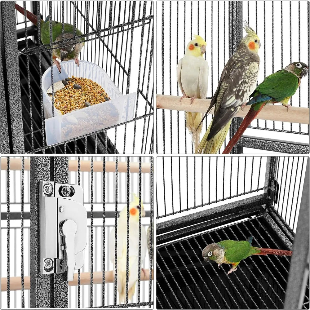 Wrought Iron Standing Large Parrot Parakeet Flight Bird Cage