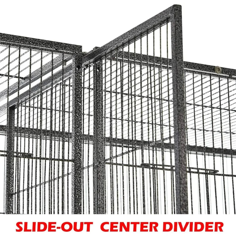 Large Double Birdhouse Treehouse Flight Cage