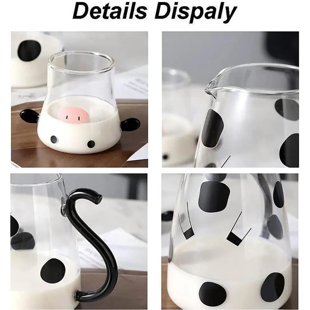 Cow Glass Water Pitcher