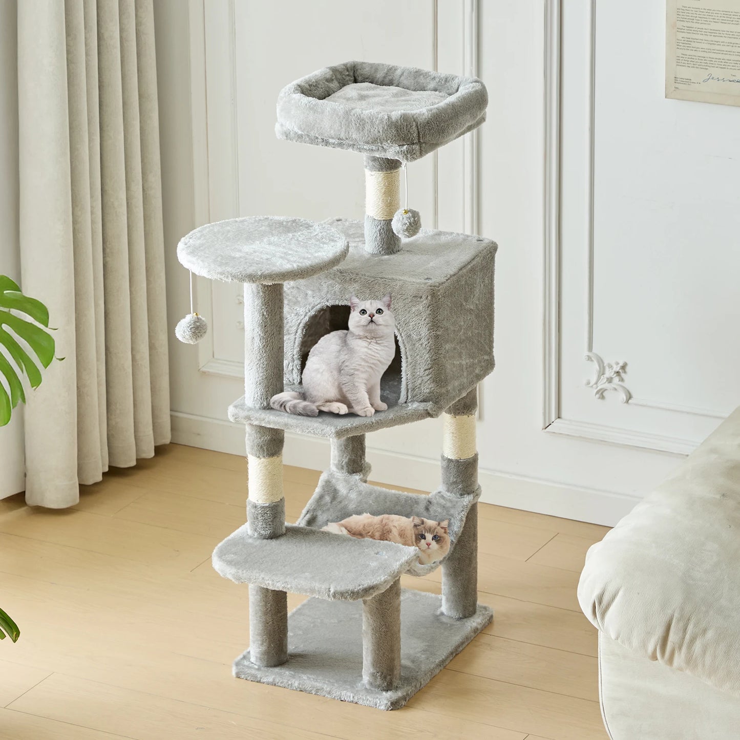 JHK 44in Tall Multi-Cat Climbing Cat Tree