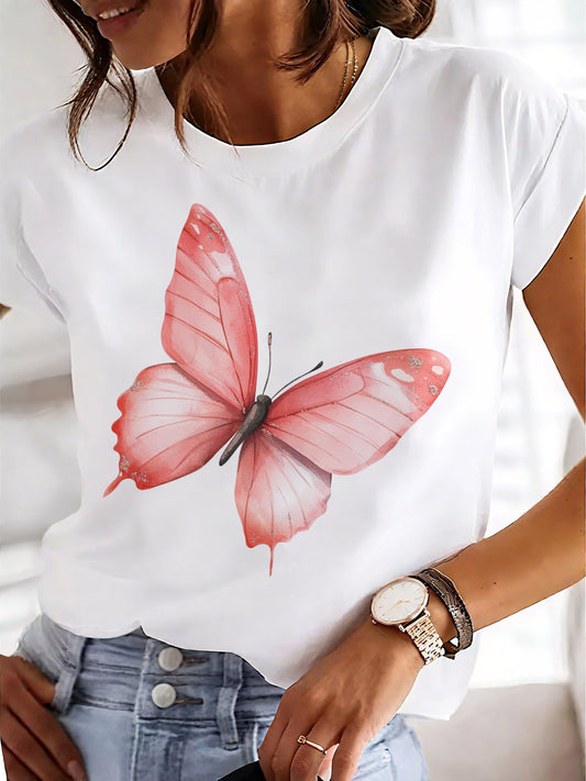 Loose Crew Neck White T-shirt