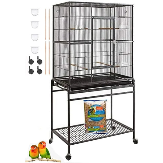 Large Wrought Iron Metal Bird Flight Breeder Cage