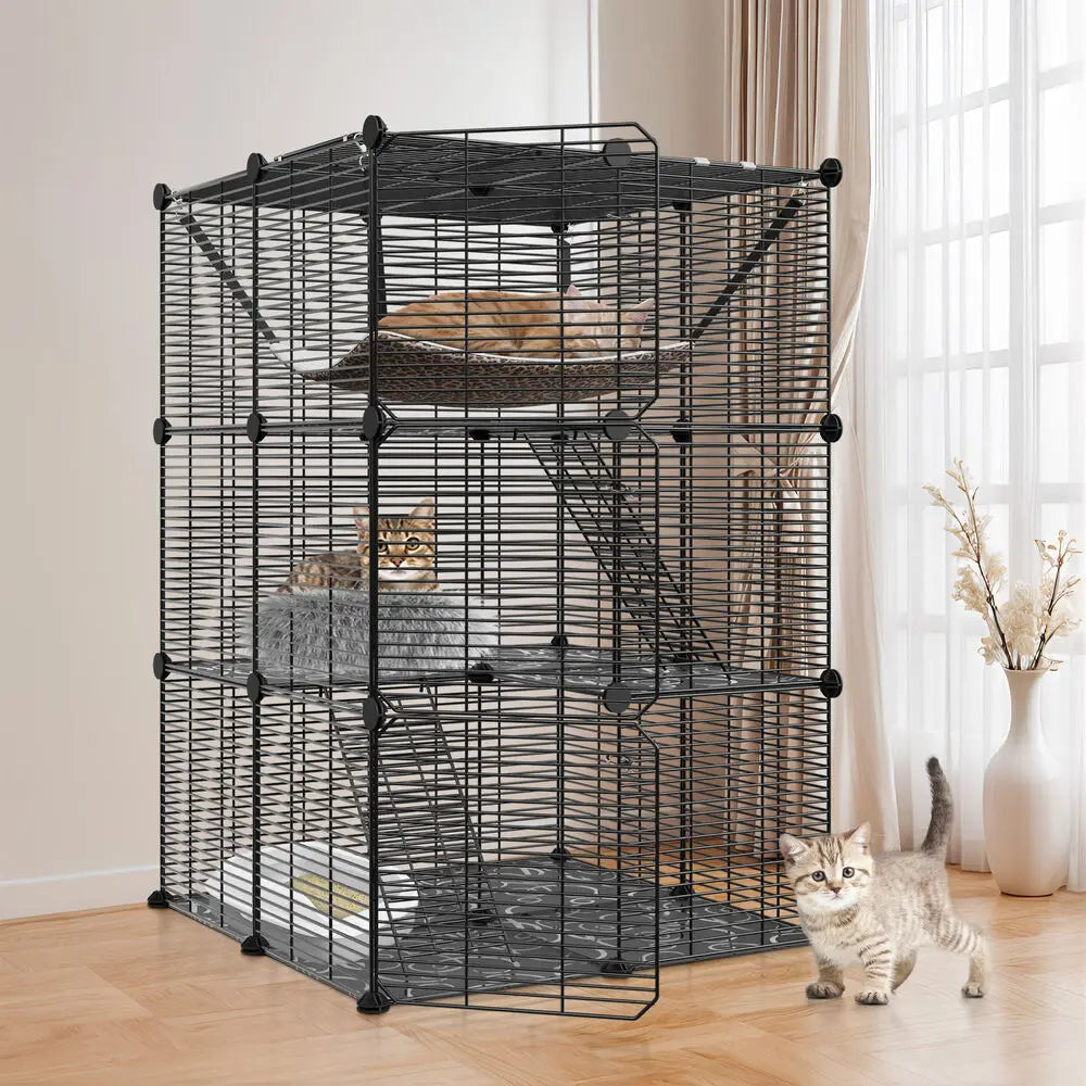 3-Tiers Cat Cage Enclosure