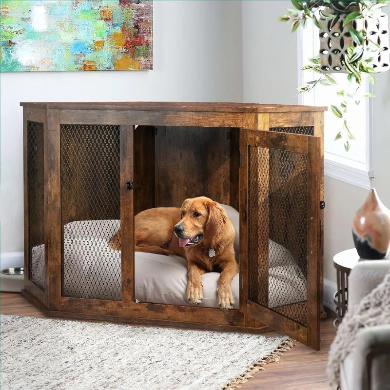Corner Dog Crate Furniture