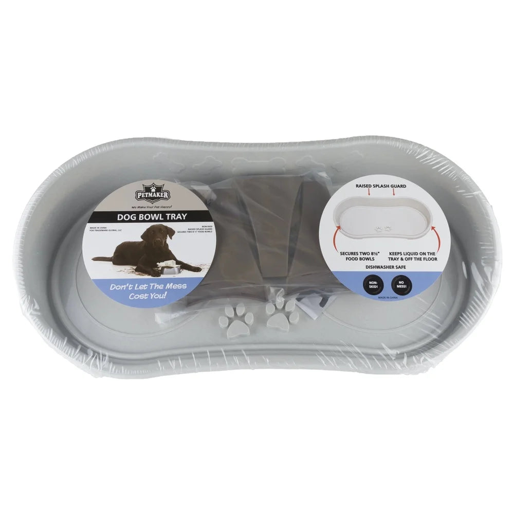 Elevated Dog Bowl Stand with Splash Guard