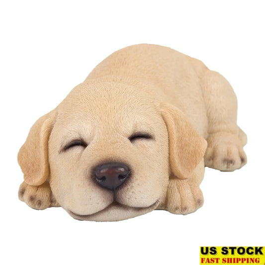 Adorable Sleeping Labrador Puppy Statue