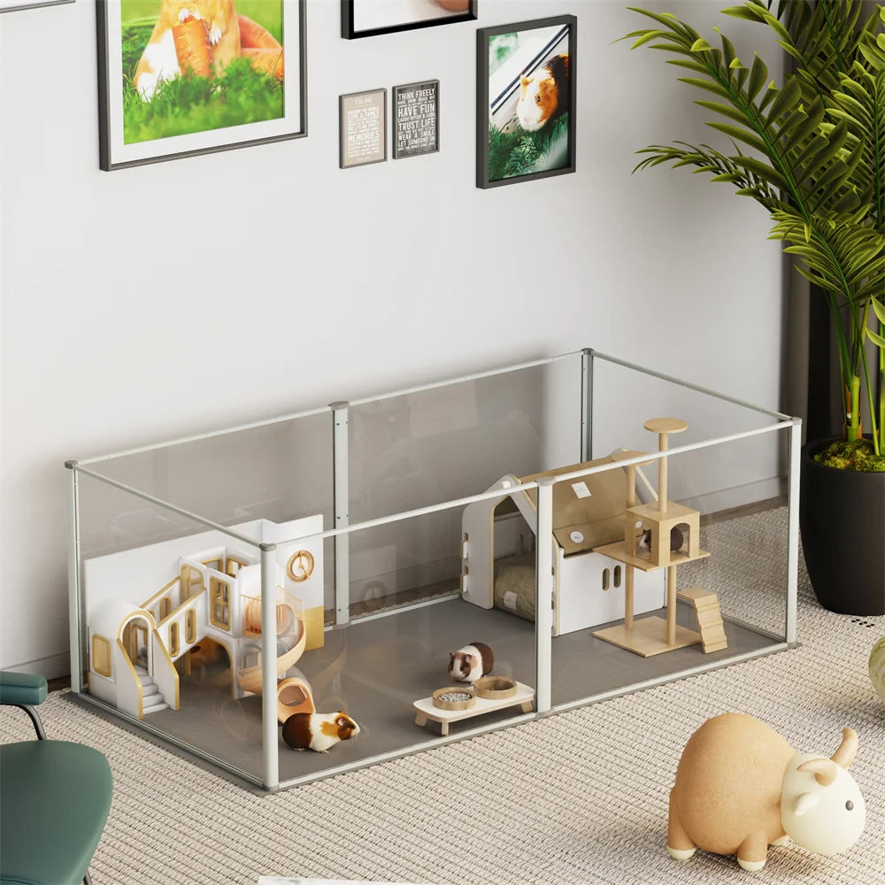 1Pc Large Acrylic Dog Playpen Cage