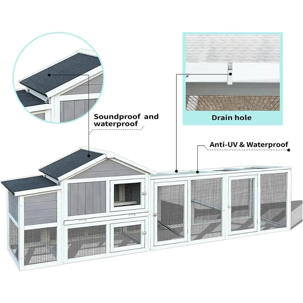 115" Wooden Chicken Coop