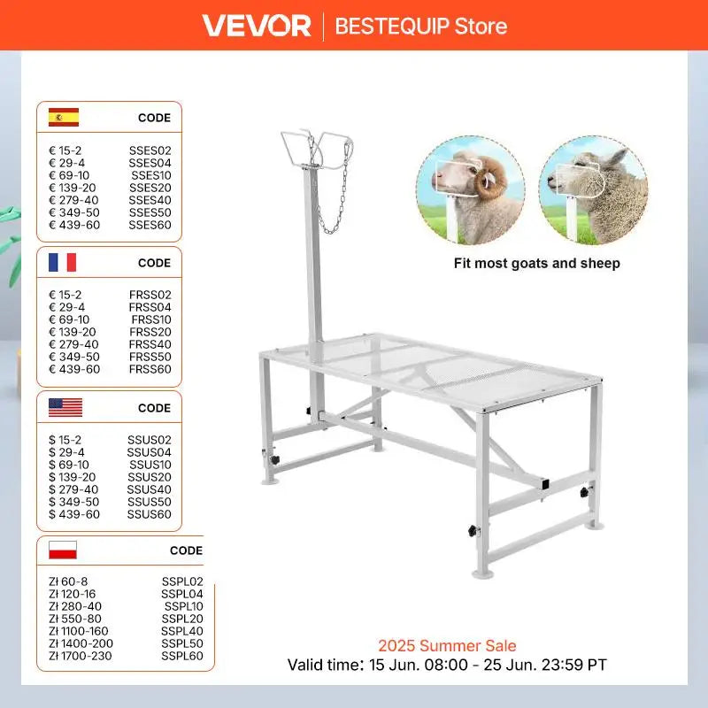 SucceBuy Goat & Sheep Stand, White