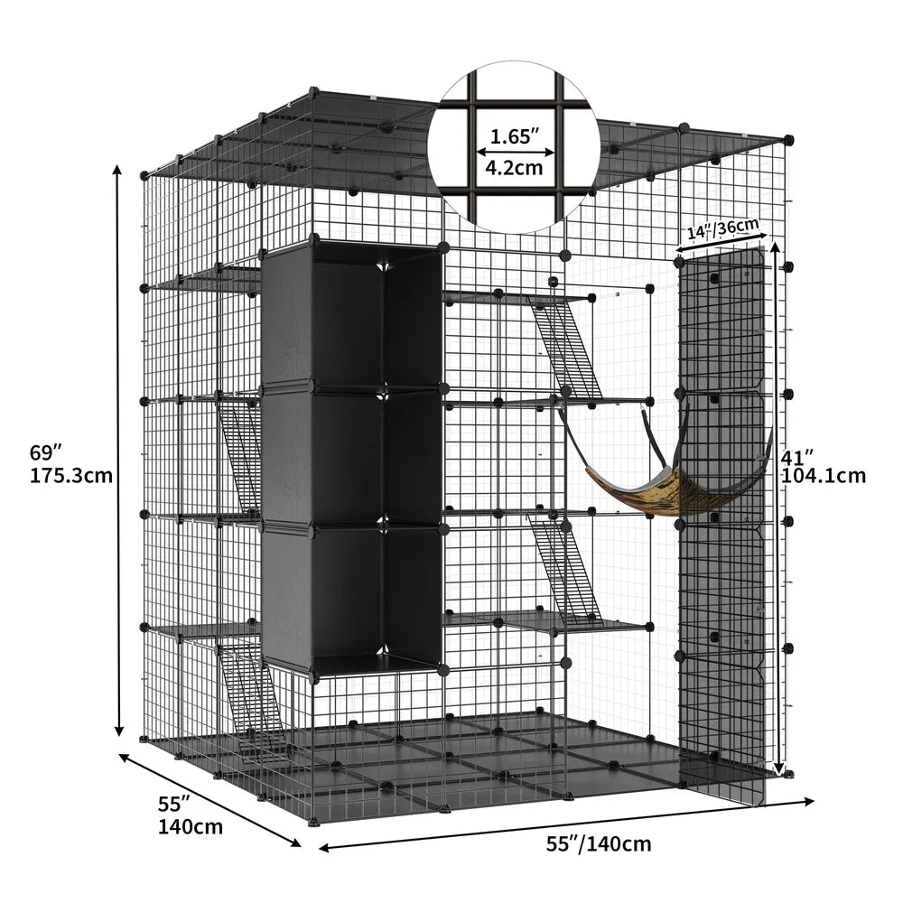 5-Tier Metal Cat Cage