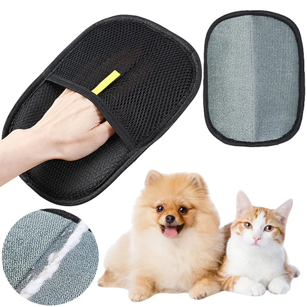 Static Pet Hair Remover & Grooming Glove for Dogs, Cats