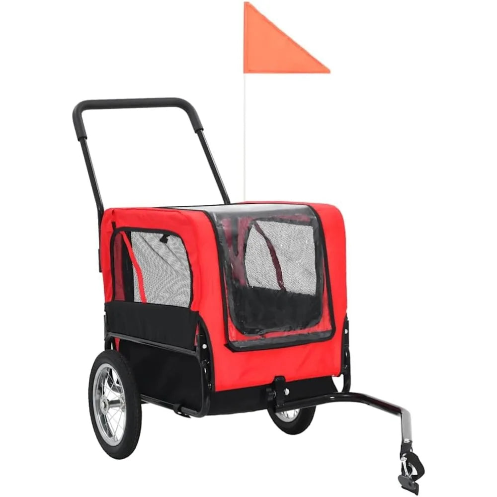 2-in-1 Pet Bike Trailer and Jogging Stroller