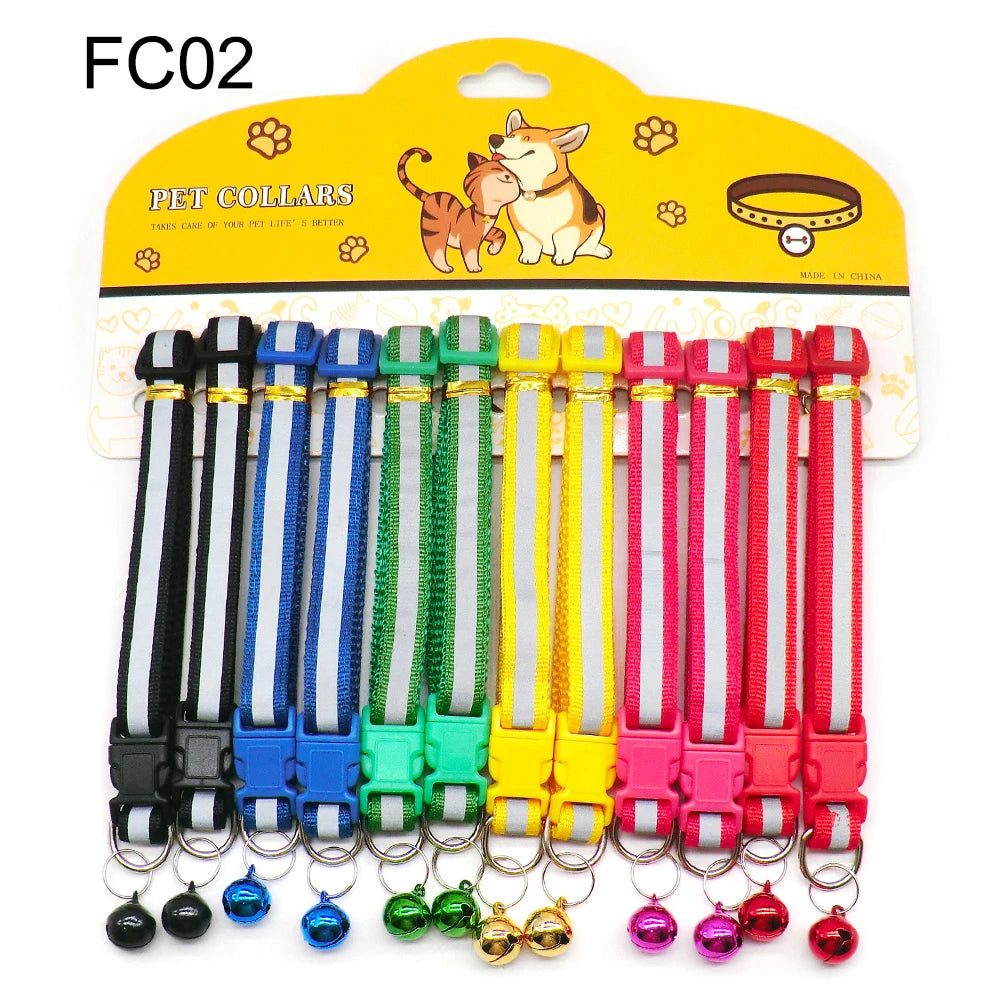 12Pcs Wholesale Mix Color Anti-Lost Dog Collars