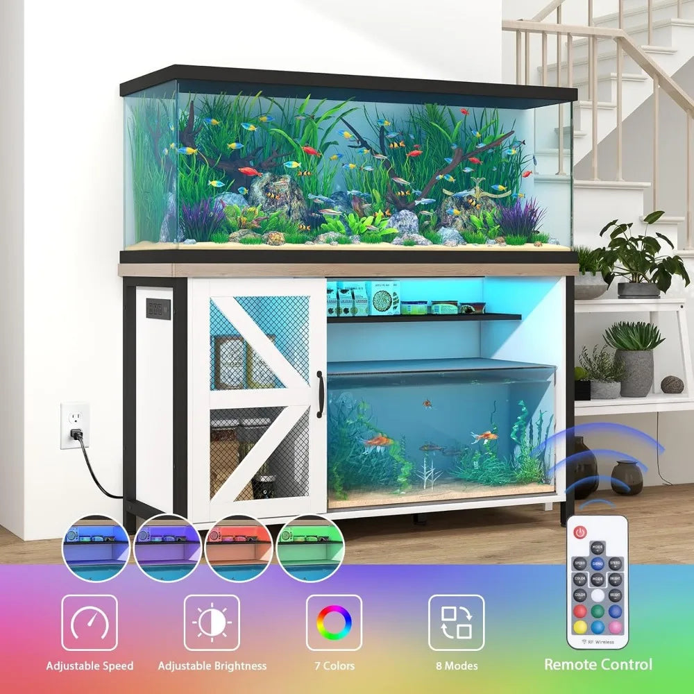 Verano 55-75 Gallon Aquarium Stand with Cabinet