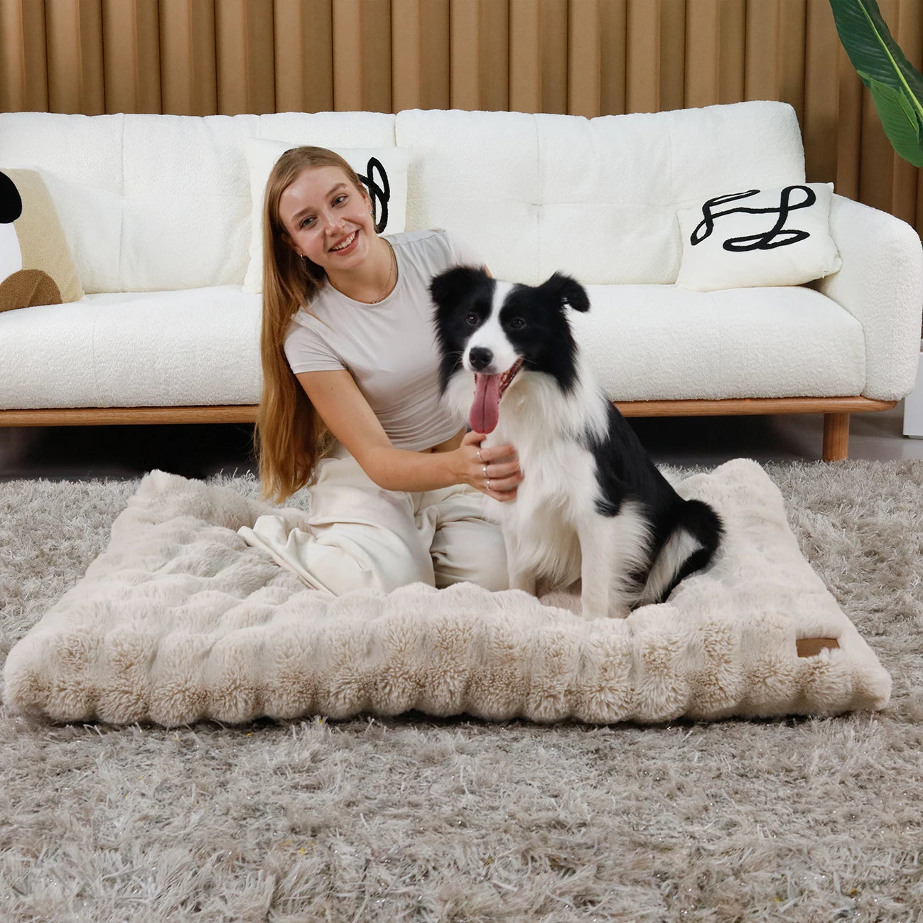 M-4XL Ultra-soft Plush Dog Bed