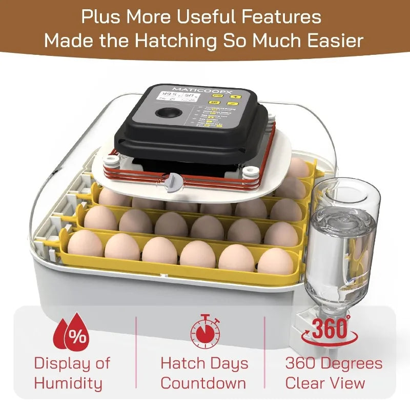 30 Egg Incubator with Humidity Display