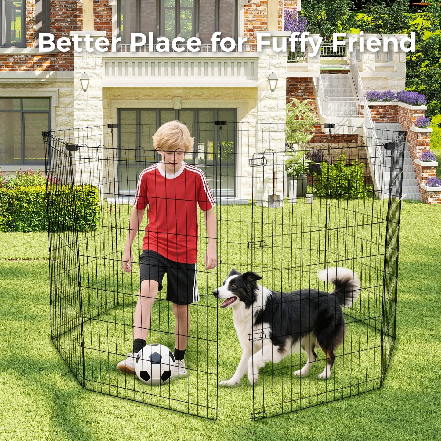 Foldable Metal Exercise Dog Playpen