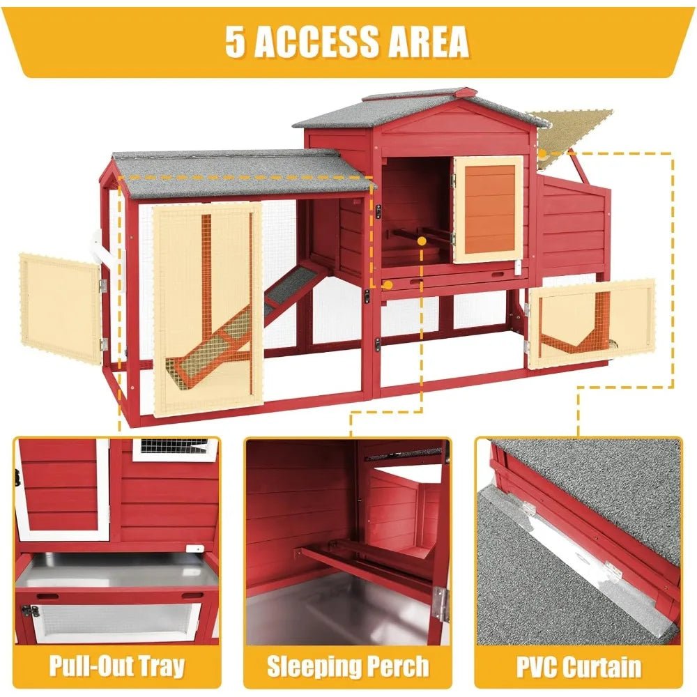 136" Chicken Coop with Wheels