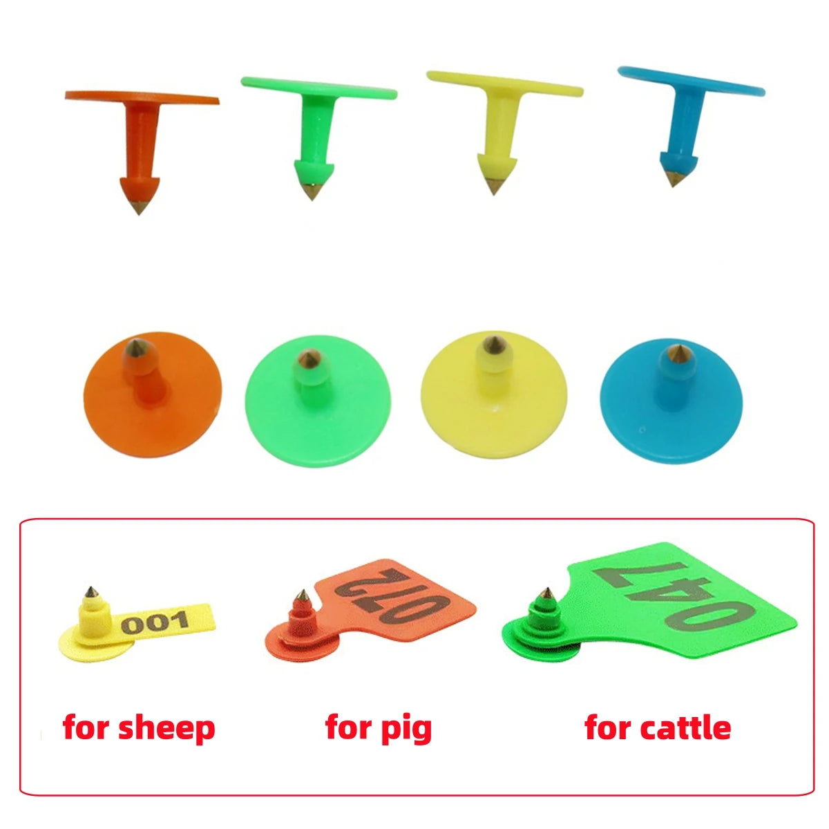 50Pcs Anti-Shedding Sheep Pig Cattle Ear Tag