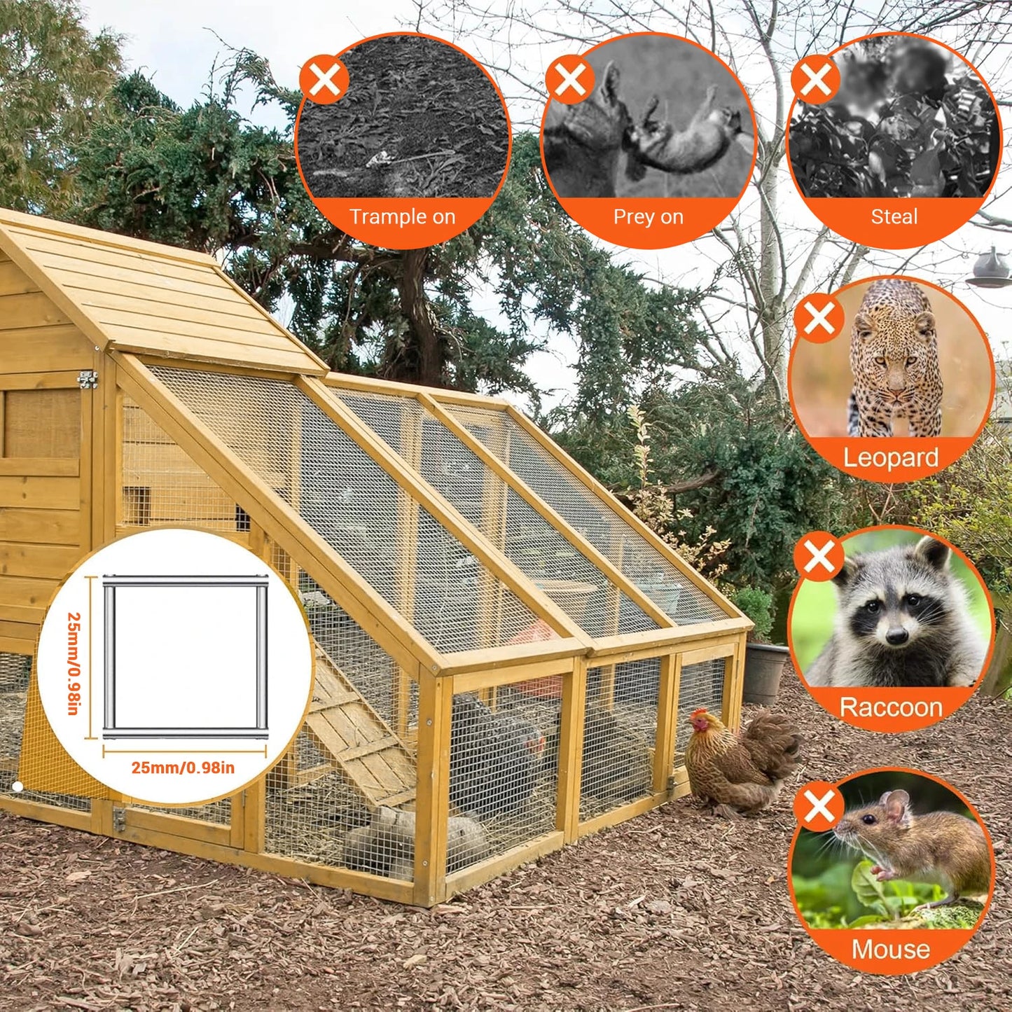 Hardware Cloth 1x25m Garden Plant Welded Metal Wire Fence