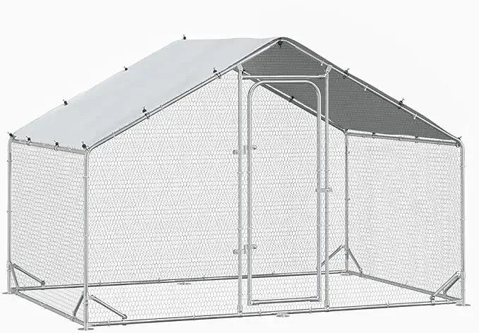 Metal Chicken Coop with Waterproof Cover