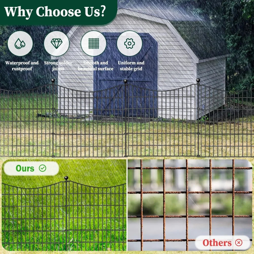10 Panels No Dig Dog Fence