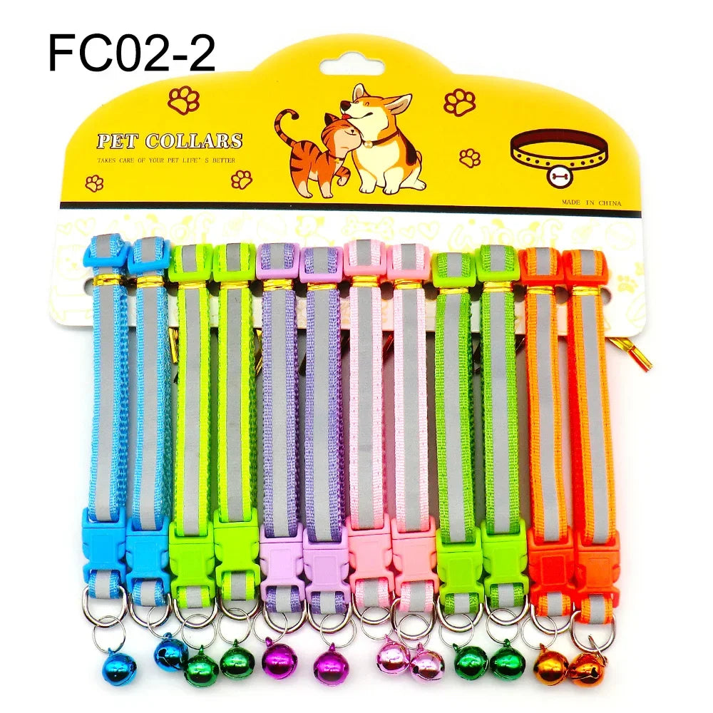 12Pcs Wholesale Mix Color Anti-Lost Dog Collars