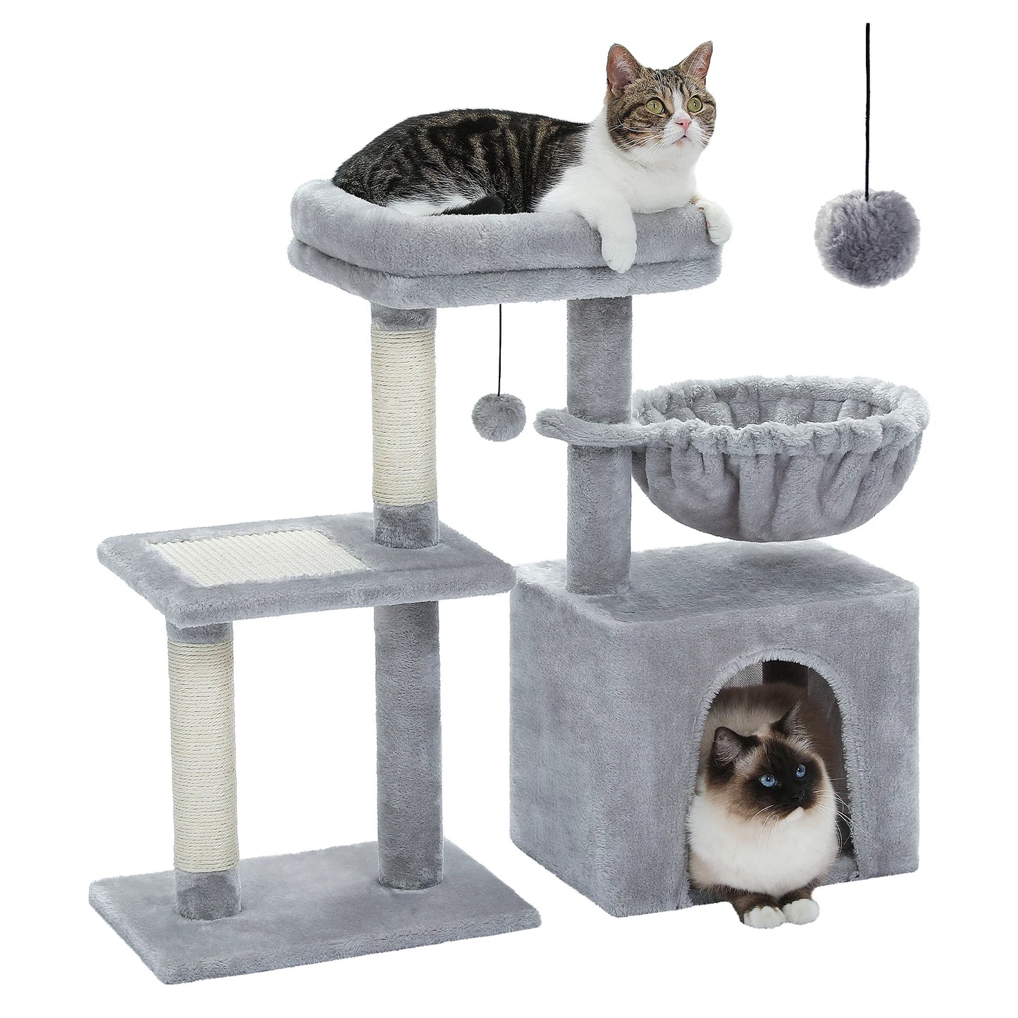 2 in 1 Cat Tree for Large Cat and Small Cat