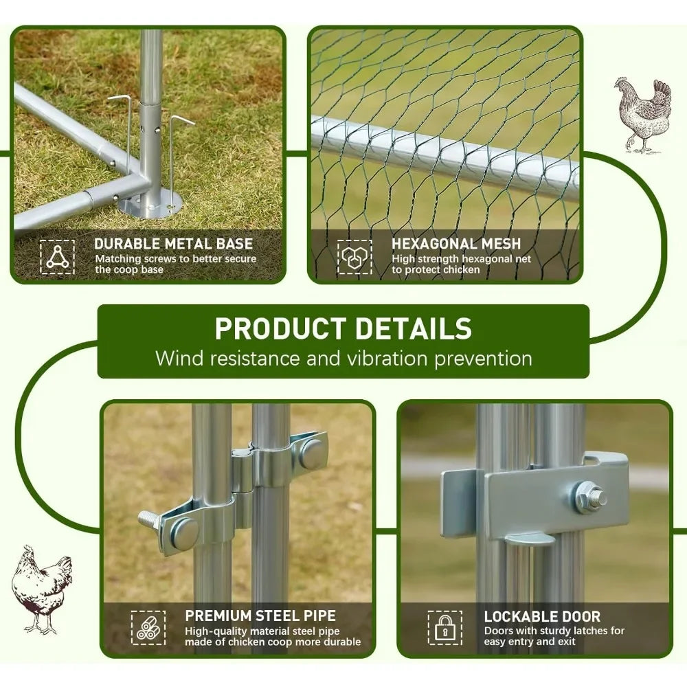 Large Metal Chicken Coop