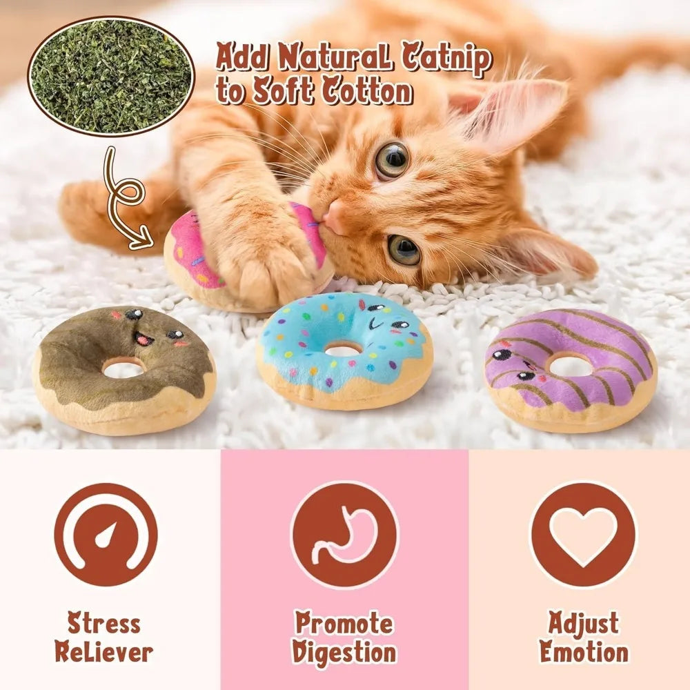 Summer Donut Catnip Toys