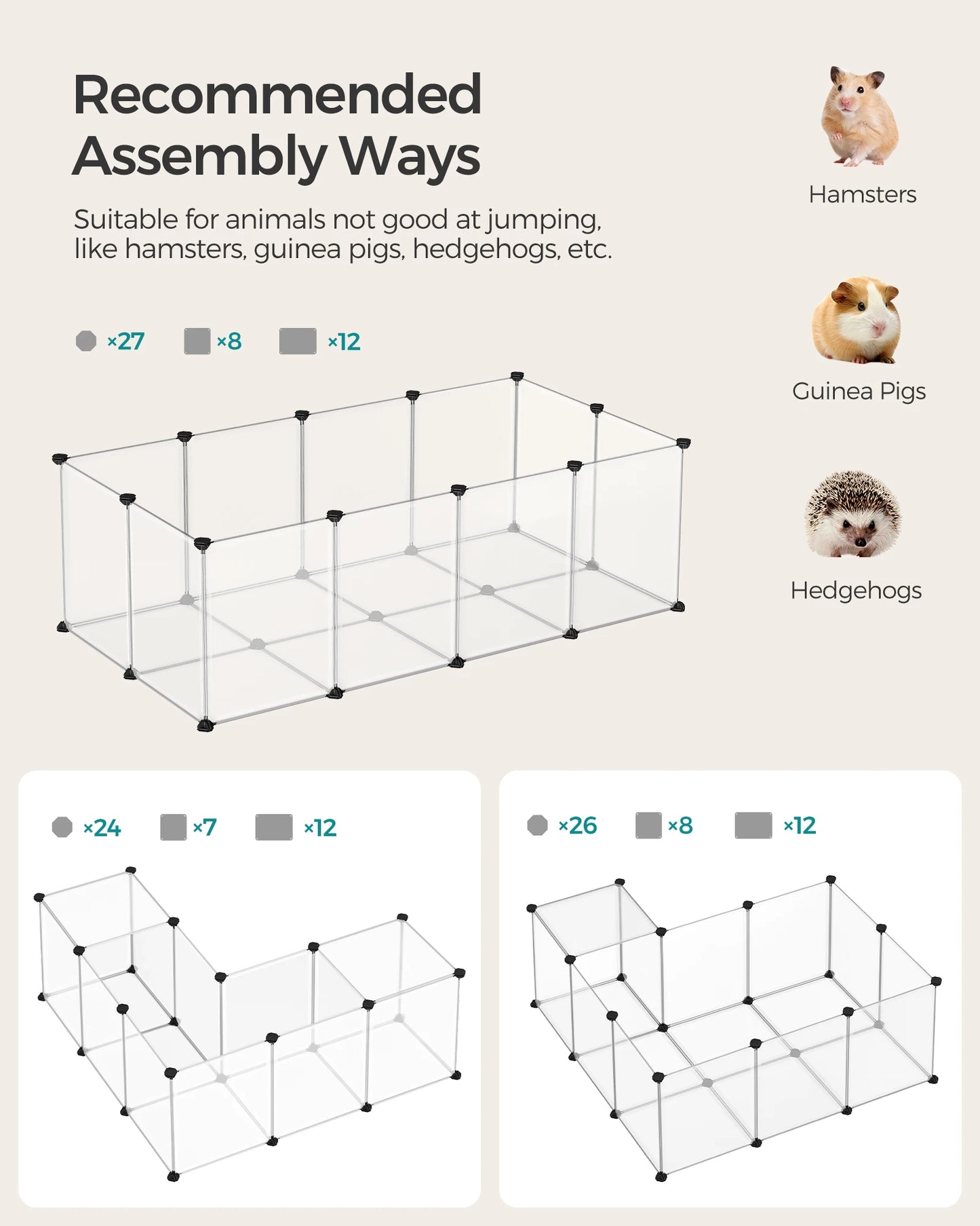 SONGMICS Pet Playpen with Floor