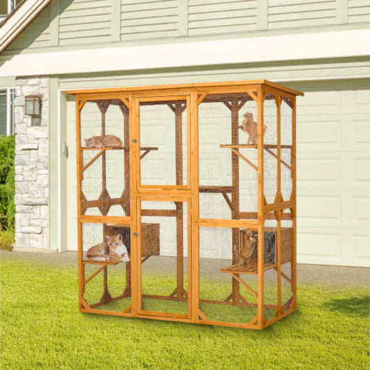 Catio Outdoor Cat Enclosure with Roof