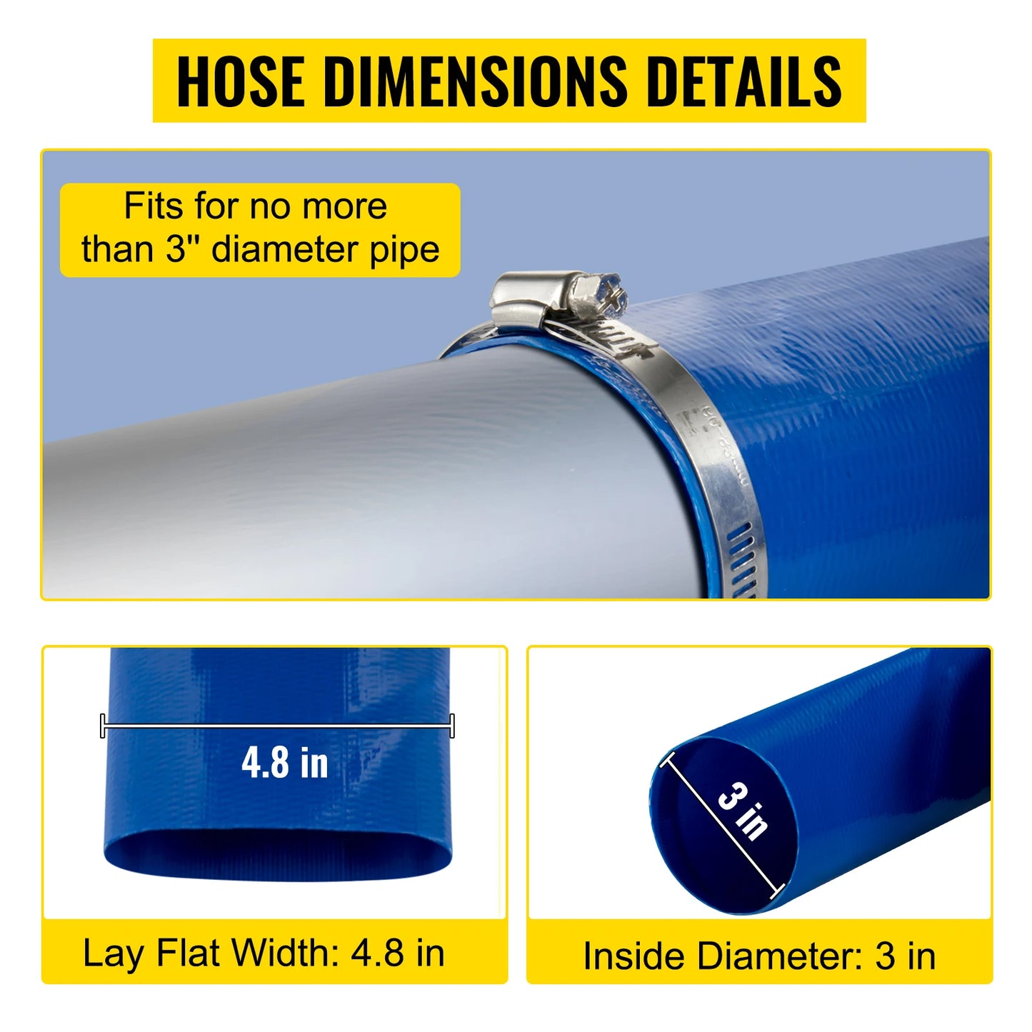 SucceBuy Discharge Hose Lay Flat Hose