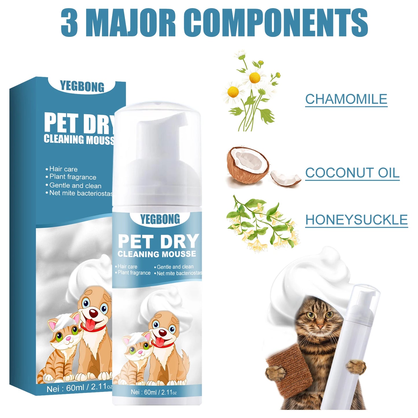 60ml Pet Dry Cleaning Agent